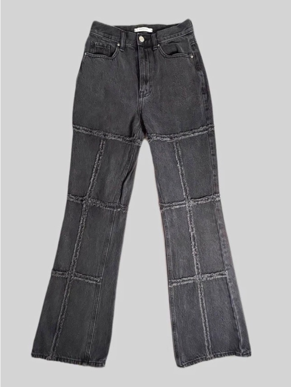 PacSun Black Patchwork Flared Jeans